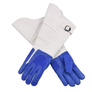 Professional Mig Welding Leather Gloves Heat Resistant Fireproof Gauntlet Cowhide Split Safety Protection Gloves USA - Product Image 5