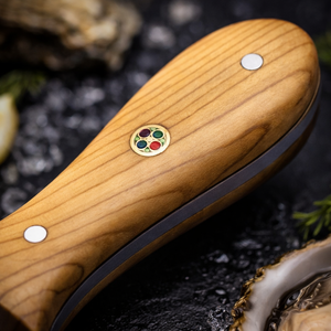 Couteau à huîtres avec manche en bois d'olivier, fait main, écologique, compatible lave-vaisselle, outil pour fruits de mer de haute qualité pour la vente en gros - Product Image 4
