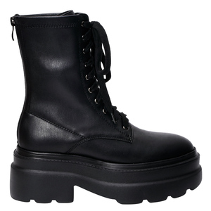 Botas de Combate de Piel Genuina con Plataforma de 7.5cm y Cremallera para Mujer Ann'S, Suela Gruesa, Tacón Robusto, Forro Acolchado en el Talón, Resistentes al Agua - Product Image 4