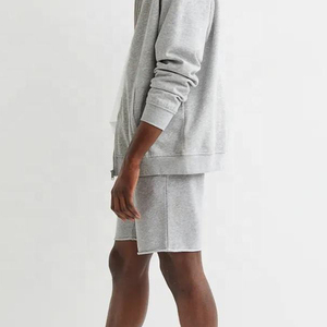 Ensemble de survêtement pour homme avec broderie personnalisée, chemise et casquette jacquard, ensemble court, streetwear, coton, 2 pièces, shorts de survêtement - Product Image 3