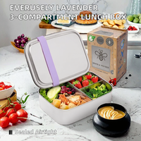 Boîte à lunch bento pour enfants Mepal Little Dutch, 1 compartiment, fermeture à clip, sans BPA, passe au lave-vaisselle, 750 ml, Little Farm, plastique