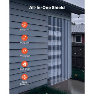 Tenda a Strisce in PVC Trasparente, Rotolo da 30,8 m x 30,5 cm, per Logistica, Magazzini, Porte in Plastica, Congelatori e Cella Frigorifera - Product Image 6