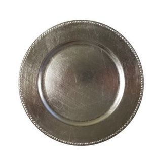 Assiette de présentation artisanale en zinc galvanisé, durable, en métal, pour la décoration de table à la maison, au restaurant, à l'hôtel, pour les mariages, 13 pouces - Product Image 3