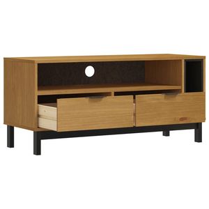 Legno massello pino TV Stand FLAM dimensioni modello 43.3 "x 15.7" x 19.7" - Product Image 4