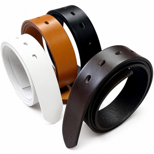 Correa de Cuero Genuino Italiano Hecha en Corea, 3 mm de Grosor, Ancho de 32 mm, Largo de 105 cm, Sistema de Correa Reemplazable para Cinturón con Hebilla HN09 - Product Image 1