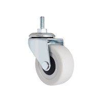 Herrajes Personalizables para Muebles, Ruedas Giratorias de PVC de 2 Pulgadas (50 mm) con Freno Lateral, Eje Roscado M6, para Sala de Estar y Cocina