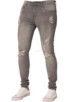 Pantalon en jean décontracté droit déchiré respirant de qualité supérieure, design personnalisé, prix de gros direct usine, le plus vendu