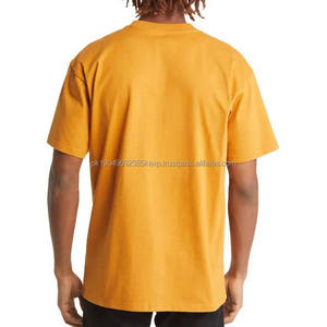 Camisetas Lisas de Color Amarillo para Hombre, Diseño de Logotipo Personalizado, Manga Corta, Talla Grande, Camisetas Deportivas Casuales de Verano de Algodón para Hombre, Cuello Redondo - Product Image 2