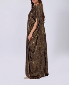 Luxury <b>Kaftan</b> Abaya Handmade Moroccan Arabian <b>Kaftan</b> Dress Long Sleeve Neck Polyester Regular Fit Casual Evening Eid Ramadan - Product Image 2