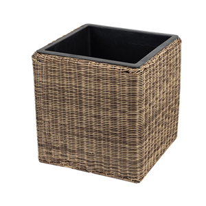 Natural Rattan <b>Planter</b> with <b>Plastic</b> Liner, Boho Home Decor Indoor Outdoor Garden Flower Pot, Wholesale Vietnam Factory - Product Image 3