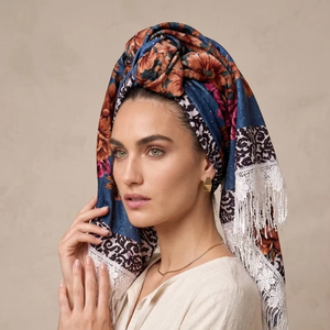 Custom Printed <b>Square</b> <b>Scarf</b> With Tassel Lightweight Soft Fabric Women Fashion Headscarf Summer Beach Wrap OEM Supply - Product Image 1