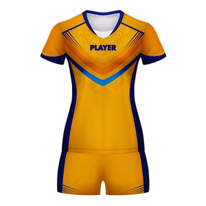 Maillots de volley-ball unisexes en sublimation orange, design européen, spandex/polyester, séchage rapide, écologiques, antibactériens - Product Image 2