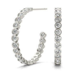 <b>Hoops</b> <b>Earrings</b> Diamond <b>Earrings</b> Gold and <b>Silver</b> <b>Earrings</b> Natural and Lab Grown Diamonds <b>Earrings</b> <b>Hoops</b> Fine Jewelry for Women - Product Image 1