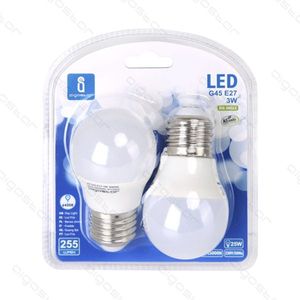 Bombilla LED G45 E27 3W 6400K Blanco Frío, Paquete de 2 Piezas - Product Image 1