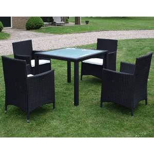 Ensemble de meubles de jardin noirs - Product Image 1
