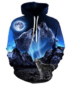 Sweat à capuche décontracté pour homme 2026 Brand Wolf, motif camouflage animal 3D sublimé, doublure polaire 100% coton, manches longues, hiver - Product Image 5