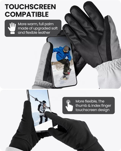 Gloves Rechargeable <b>Battery</b> <b>Heated</b> Microfiber Gloves Mittens Sports Gear Snowboarding Winter Warm - Product Image 2