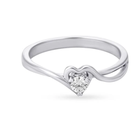 Bague de fiançailles en or blanc 14 carats avec diamant de laboratoire de 1,00 carat, forme cœur, certifié IGI, clarté VS1, couleur F, meilleur cadeau pour elle