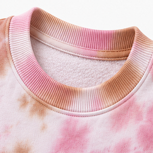 Sudadera con Estampado Tie Dye Inspirado en Batik, Sudadera Minimalista de Felpa Suave con Cuello Redondo, Proveedor de Ropa al por Mayor, Moda Urbana Informal - Product Image 6