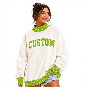 Sudadera Oversize de Cuello Alto para Mujer OEM, de Algodón con Forro Polar, Puños Acanalados, Hombros Caídos, Uso Diario Informal, Proveedor - Product Image 1
