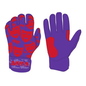Hot Sale Turquoise Batting Gloves Padded Leather <b>Hook</b> And Loop Closure Unisex Adult Training - Product Image 3