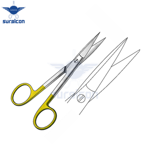 Ciseaux Converse 13,5 cm (5-1/4 pouces) à lames droites semi-affûtées, ciseaux chirurgicaux TC Gold avec lames de coupe de précision - Product Image 6