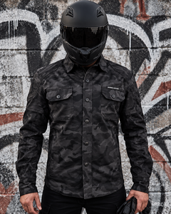 Men's Camouflage <b>Motorcycle</b> protective <b>shirt</b> Full Sleeve Printed Riding Coat - Product Image 1