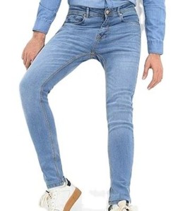 Jean en denim pour homme de qualité supérieure, vintage, décontracté, coupe droite, respirant, personnalisé, délavé à la pierre, foncé, avec lavage laser - Product Image 5