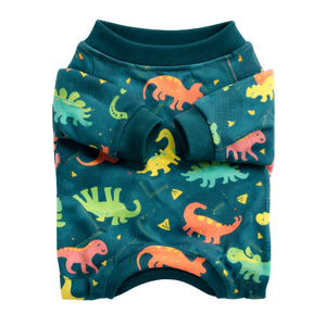 ชุดนอนสุนัขลายไดโนเสาร์ ชุดนอนสัตว์เลี้ยงแบบยืดนุ่ม ระบายอากาศได้ดี ชุดนอนสำหรับสุนัขขนาดเล็กถึงขนาดกลาง ใส่ในบ้านได้ทุกฤดู - Product Image 6