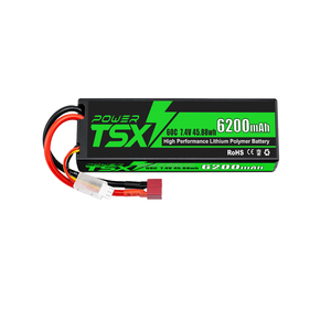 TSX Power 2S 7.4V 锂电池硬壳 6200mAh 60C Deans T 连接器 CE 认证 1 年保修 适用于遥控车 卡车 越野车 - Product Image 2