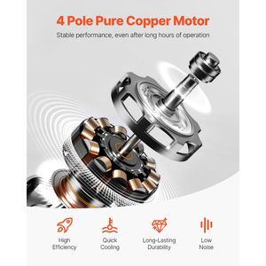 Pompa per vuoto rotativa a palette monostadio 4 CFM per sistemi HVAC R134a R22 R410a, kit di riparazione AC auto con olio e strumenti per officina - Product Image 3