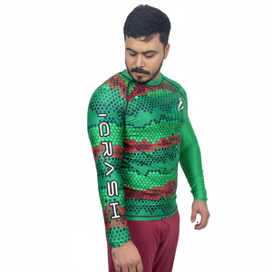 เสื้อแรชการ์ดแขนยาวผู้ชายคุณภาพพรีเมียมแบบขายส่ง ระบายอากาศได้ดี แห้งเร็ว ผลิตจากผ้าสแปนเด็กซ์/โพลีเอสเตอร์ รับสกรีนโลโก้ - Product Image 5