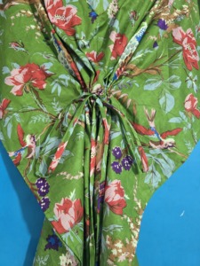 Pantalon de nuit long pour femme à imprimé oiseaux verts, décontracté, en tissu tissé doux et confortable, à motifs, pour l'été - Product Image 4