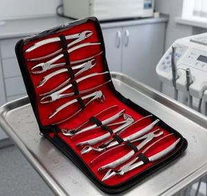 Ensemble de 10 pinces d'extraction dentaire manuelles en acier inoxydable, kit d'instruments chirurgicaux certifié CE, réutilisable, professionnel pour dentistes - Product Image 6