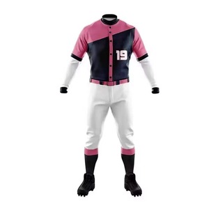 Custom <b>Baseball</b> Softball Jersey Uniform <b>Sets</b> Adult Men Short Sleeve V-neck Adjustable Strap Quick Dry Anti-Bacterial Breathable - Product Image 4