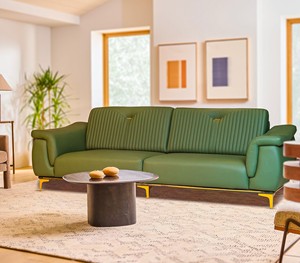 Sofá Esquinero en Forma de L VINCENT Premium de 17 Piezas, Tapizado en Cuero PU, Estructura de Madera Maciza de Sal, Patas de Látex Supersuave con Recubrimiento PVD, Espuma de Alta Densidad - Product Image 1