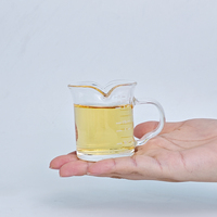 Gelas Ukur Kaca Borosilikat Transparan 70ml / 2.37oz Mini Pitcher Espresso Shot Creamer Syrup Wadah Kecil Dapur Bar