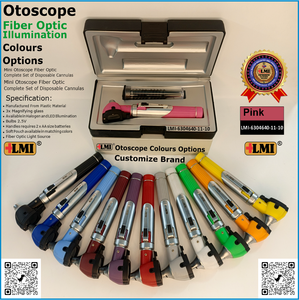 Otoscopio de Fibra Óptica Rosa, Juego de Instrumentos de Alta Calidad, Herramienta Médica Manual para Revisión de Oídos, al Mejor Precio - Product Image 2