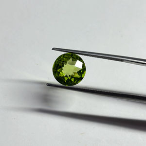 Pierre précieuse péridot naturelle ronde à facettes, olive, calibrée pour la fabrication de bijoux, de 3 mm à 10 mm - Product Image 1
