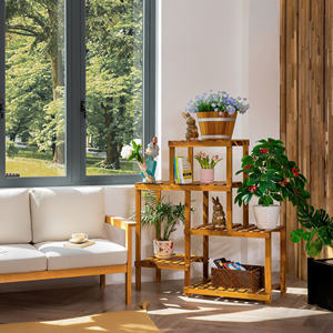 Estante para Flores de 8 Macetas, Soporte para Plantas de Múltiples Niveles, Exhibidor Interior y Exterior para Jardín, Centro Comercial, Tienda de Plantas y Vivero - Product Image 1