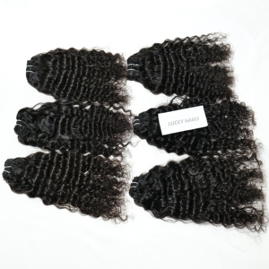 Extensiones de Cabello Virgen Remy Indio 100% Natural al por Mayor, Ondulado Suelto, Cutícula Alineada, Tejido Doble de 100g, Negro Natural - Product Image 1