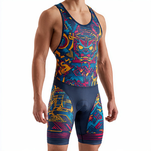 Custom Golden Sublimation Wrestling Tops <b>Men</b> Lightweight 100% Polyester Weightlifting Wrestling <b>Singlets</b> <b>Men's</b> - Product Image 6