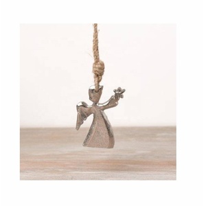 Artisanat d'ornement d'arbre de Noël d'ange en métal martelé de haute qualité de 8 cm - Product Image 1