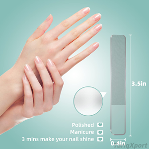 Professional Transparent Nano Glass Straight Pattern Double Sided Nail <b>File</b> Manicure Pedicure Polishing Tool 180 Grit Extra Fine - Product Image 6