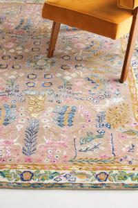 Tapis tufté à la main abstrait en mélange de laine et d'acrylique, style bohème, à poils moyens, rectangulaire, pour chambre/salle à manger, lavable et résistant aux taches - Product Image 5