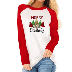 Custom <b>Women</b> <b>Christmas</b> T <b>Shirt</b> Soft Cotton Holiday Graphic Tee Short Sleeve Festive Casual Wear Wholesale OEM Manufacturer - Product Image 4