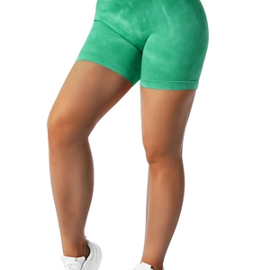 Shorts de sport respirants taille haute personnalisés pour femmes, avec motif décoratif et détail nœud, pour fitness, course et yoga, à compression - Product Image 5