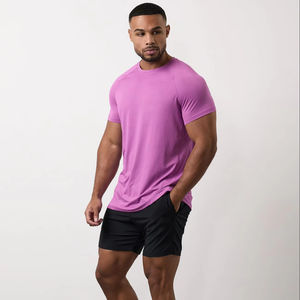 T-shirt d'entraînement athlétique pour hommes, personnalisé, à séchage rapide, pour la salle de sport, vêtements de sport performants - Product Image 1