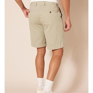 Pantalones Cortos Chino de Corte Clásico para Hombre, 9 Pulgadas, con Frente Plano, Tela de Algodón Cómoda para Uso Diario Informal - Product Image 2