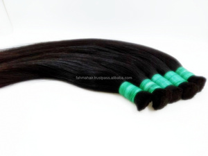 Venta al por mayor de fábrica 100% extensiones de cabello humano natural cutícula alineada cabello Remy trenzado a granel pelucas de cabello virgen crudo 20 "26" 28" - Product Image 4